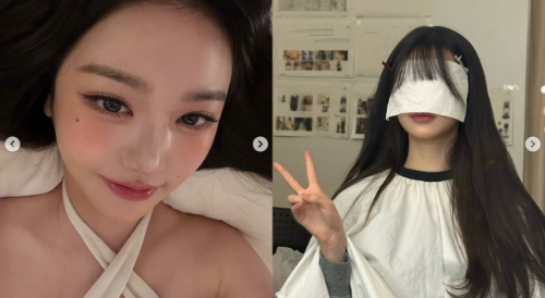 장원영, 얼굴이 휴지 한 칸?! 소멸 직전 미모로 '앞머리 자르기' 도전!