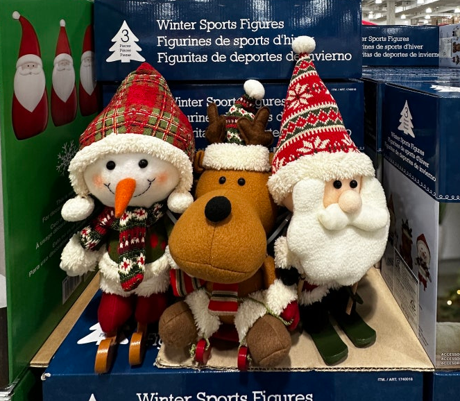 산타-루돌프-눈사람