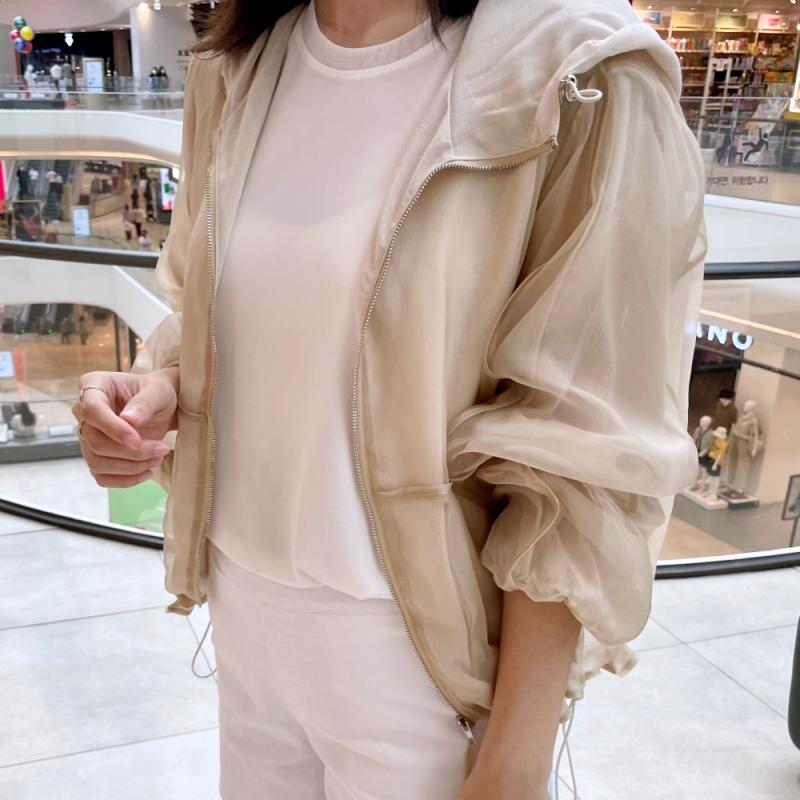 실크 오간자점퍼 여름겉옷 바람막이