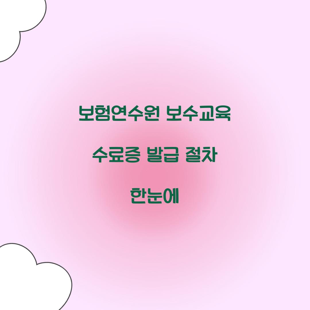 보험연수원 보수교육