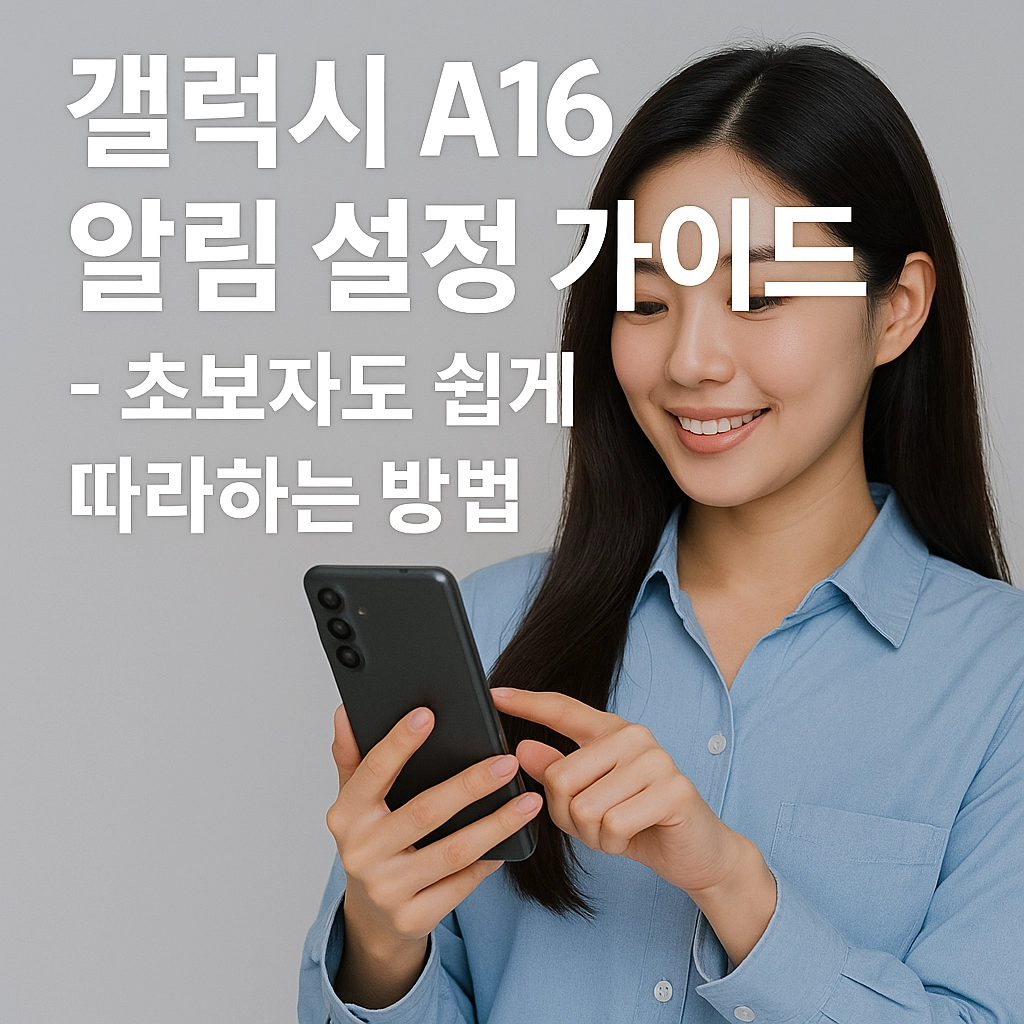 갤럭시 A16 알림 설정 가이드 - 초보자도 쉽게 따라하는 방법