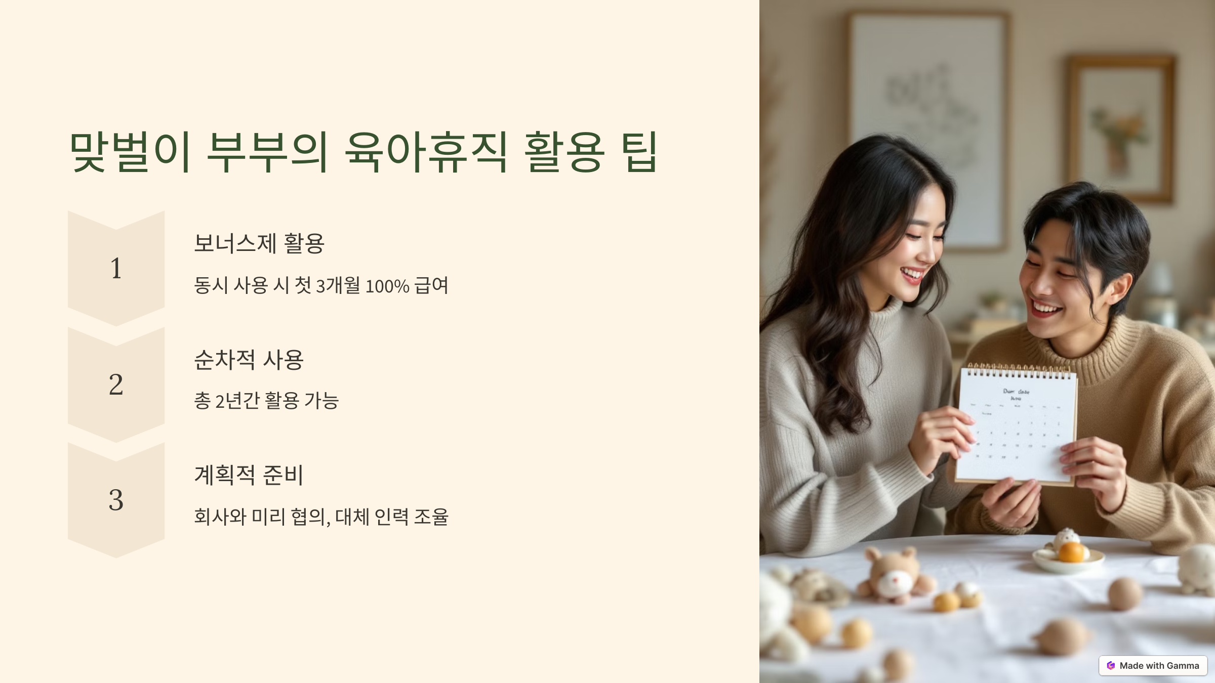 맞벌이 부부의 육아휴직 활용 팁