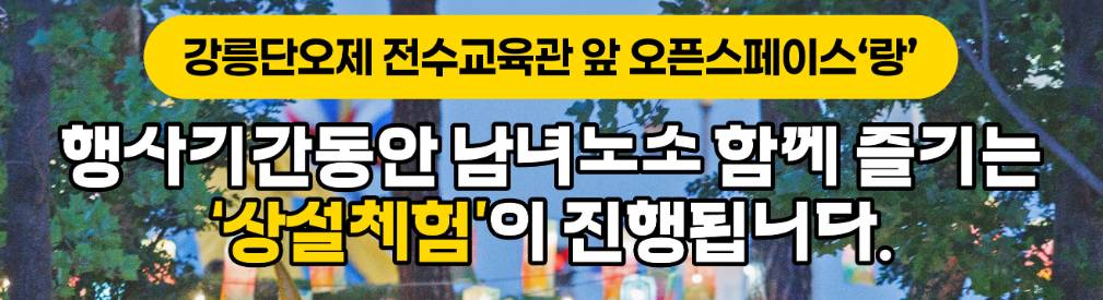 강릉 단단단 페스티벌 체험일정