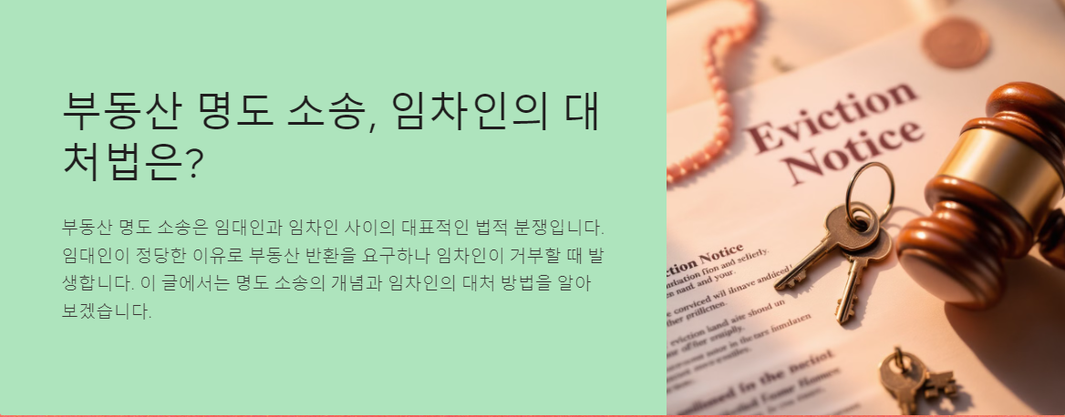 부동산 명도 소송, 임차인의 대처법