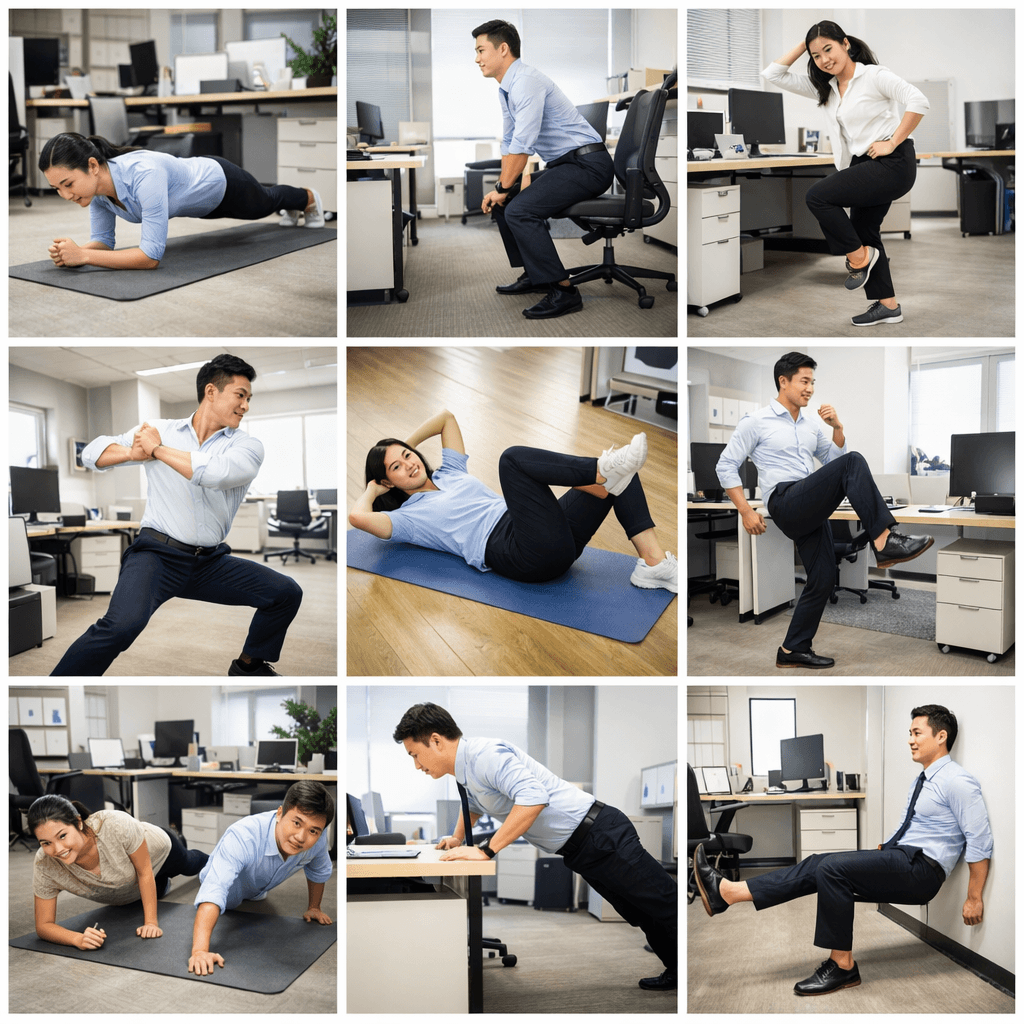 운동 스낵 (5분 루틴, 직장인 운동, 코어 강화)