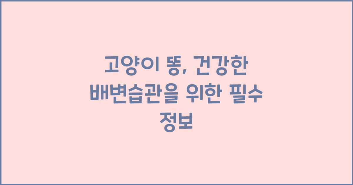 고양이 똥