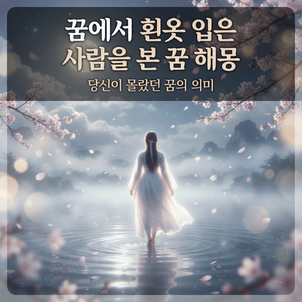 흰 옷을 입은 사람을 보는 꿈 이미지