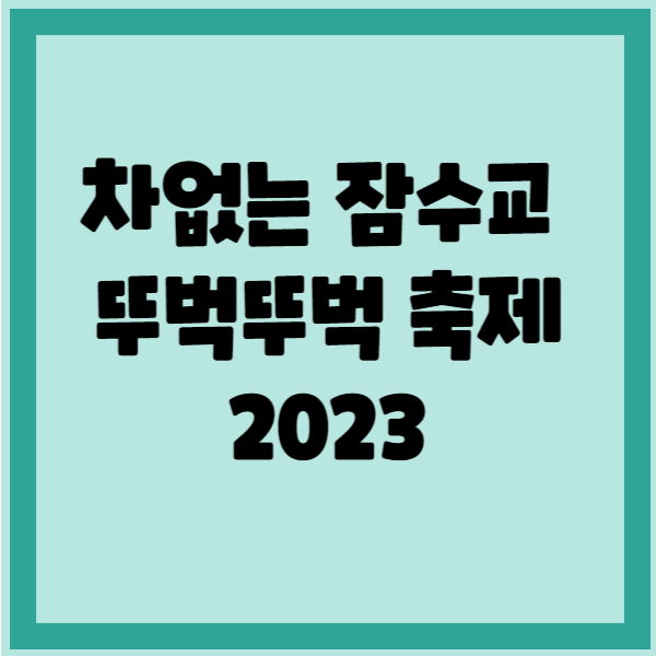 잠수교 행사