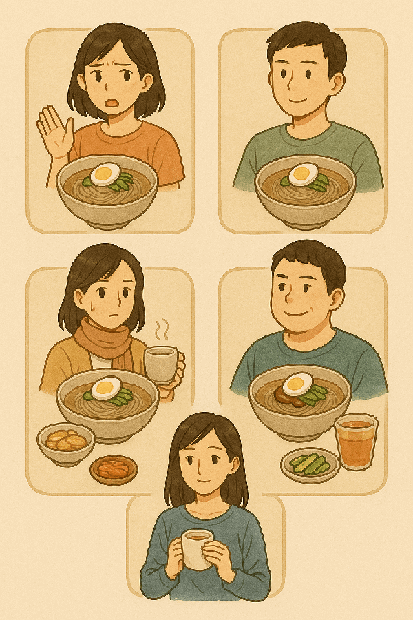 여름철 냉면, 체질별 ‘한 방’ 전략