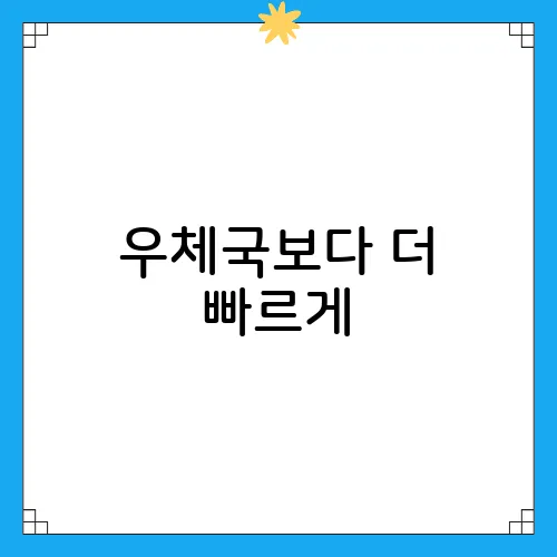 우체국보다 더 빠르게, 택배로 미국에 보내기