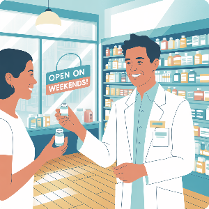 주말 문여는 약국 이미지