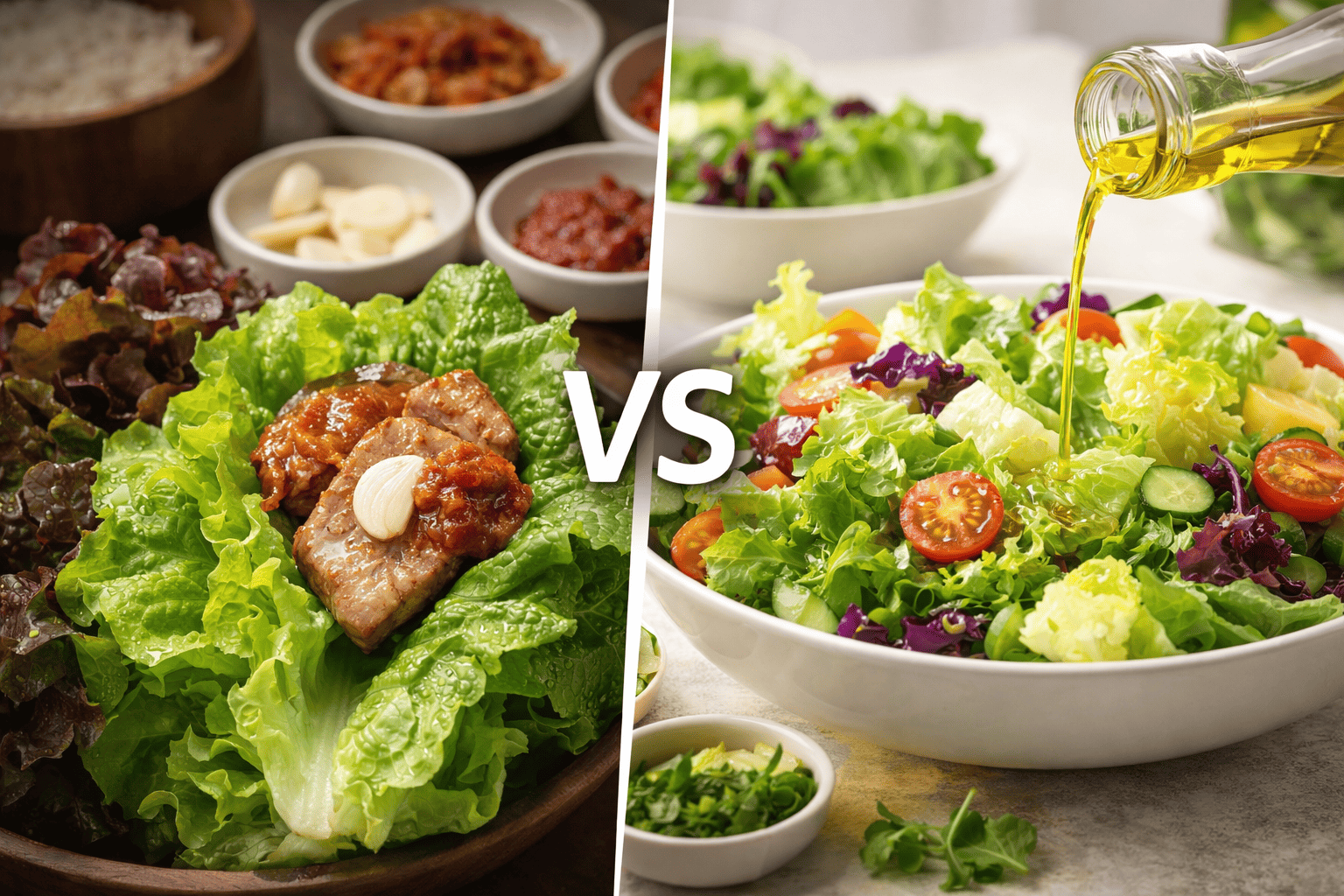 유럽과 한국 상추 종류 영양 차이 분석