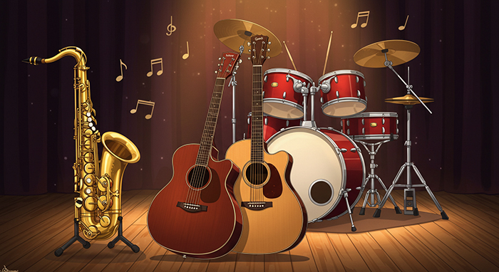 색소폰 기타 드럼