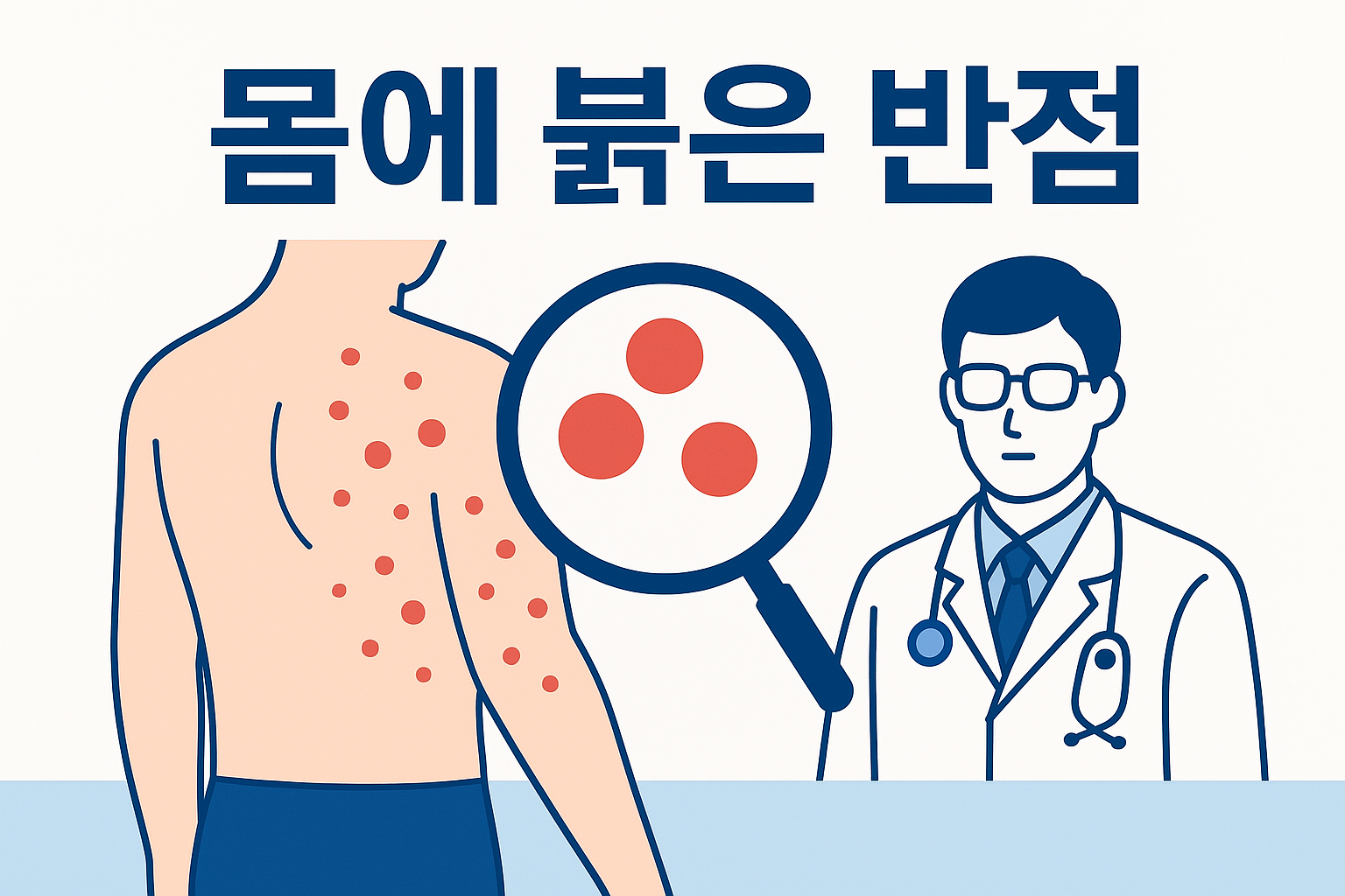 몸에 붉은 반점, 번지는 모양으로 먼저 구별하기