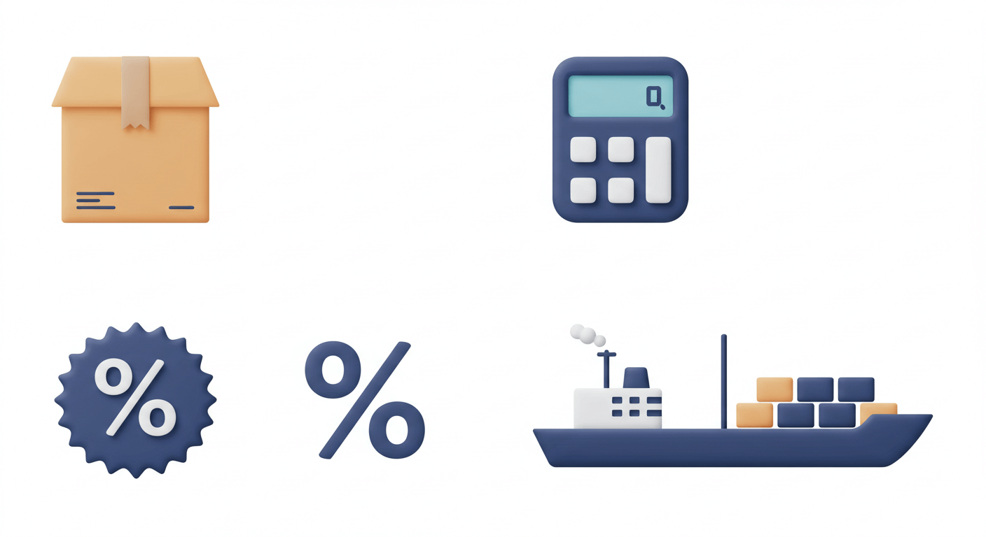 수입 상품에 부과되는 기본 세금 구조