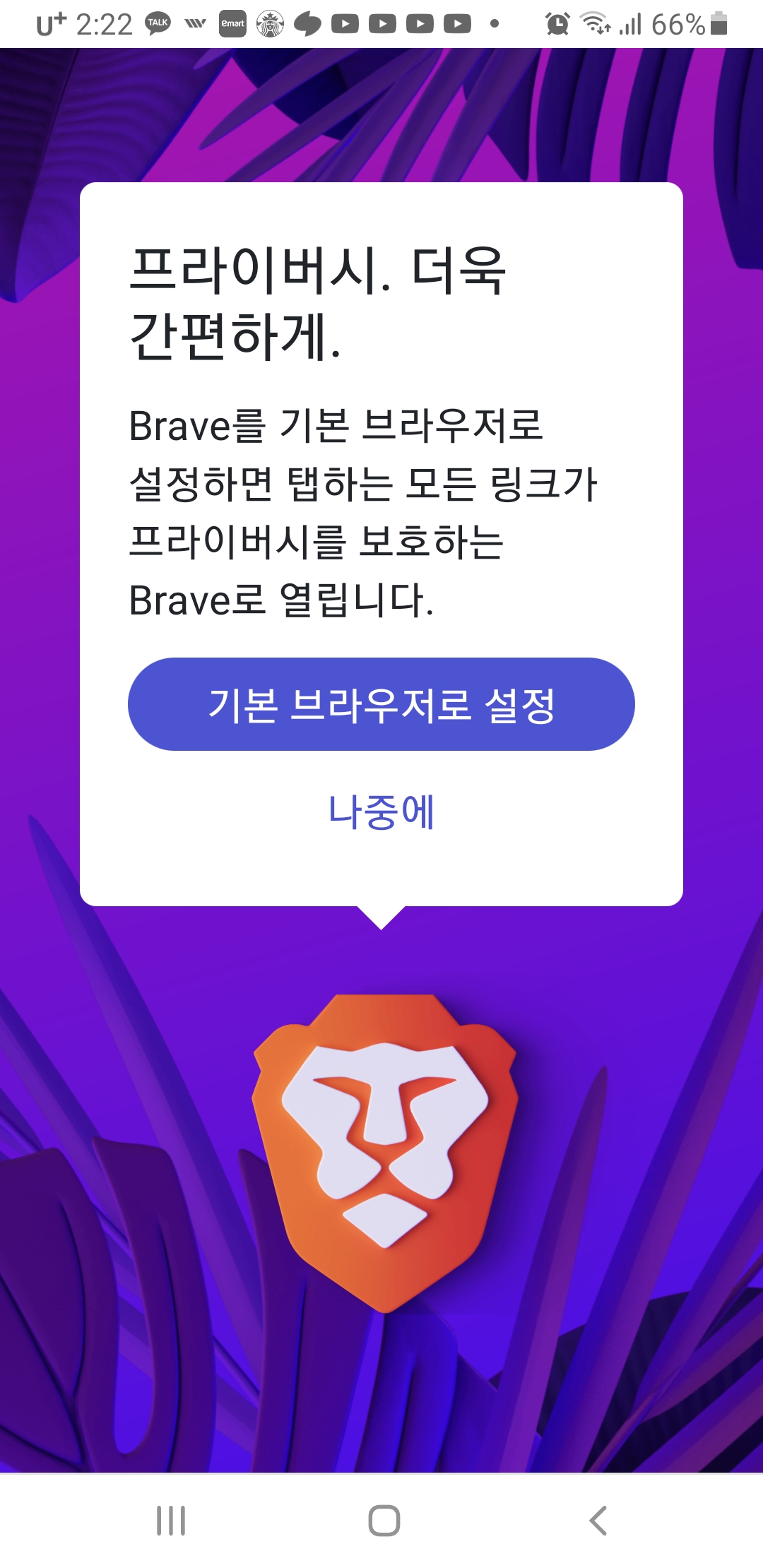 기본브라우저 나중에