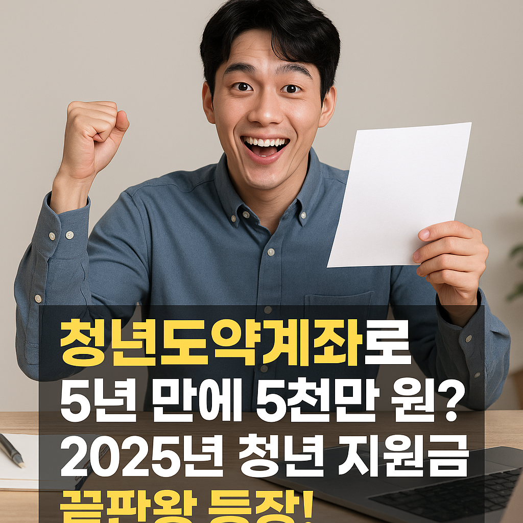 &quot;청년도약계좌로 5년 만에 5천만 원?! 2025년 청년 지원금 끝판왕 등장!&quot;