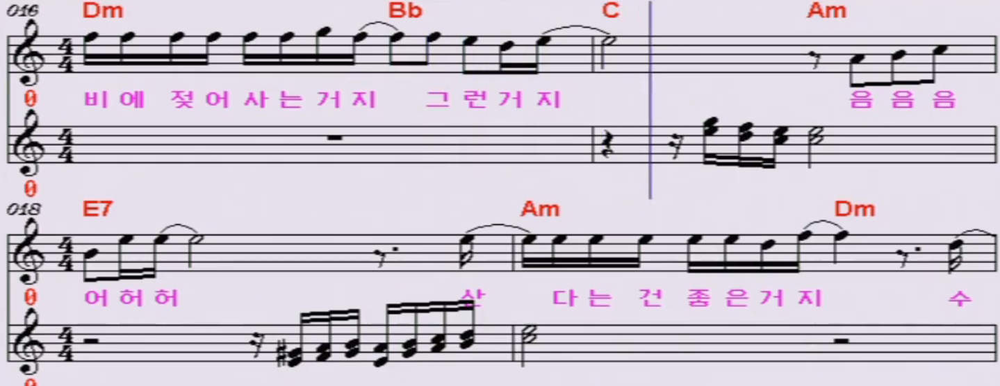 김국환 타타타 악보