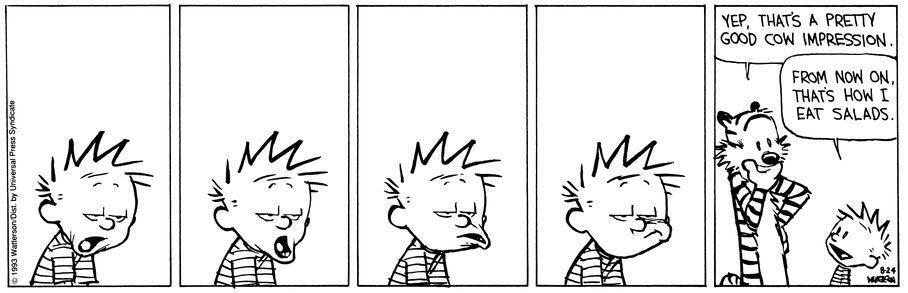Salad, Calvin and Hobbes