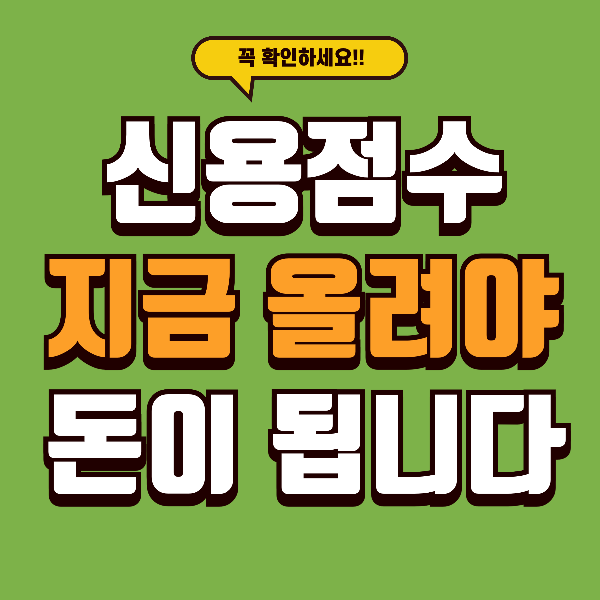 신용점수 올리는 법 - 모르면 손해 보는 점수 관리 핵심 비법 총정리