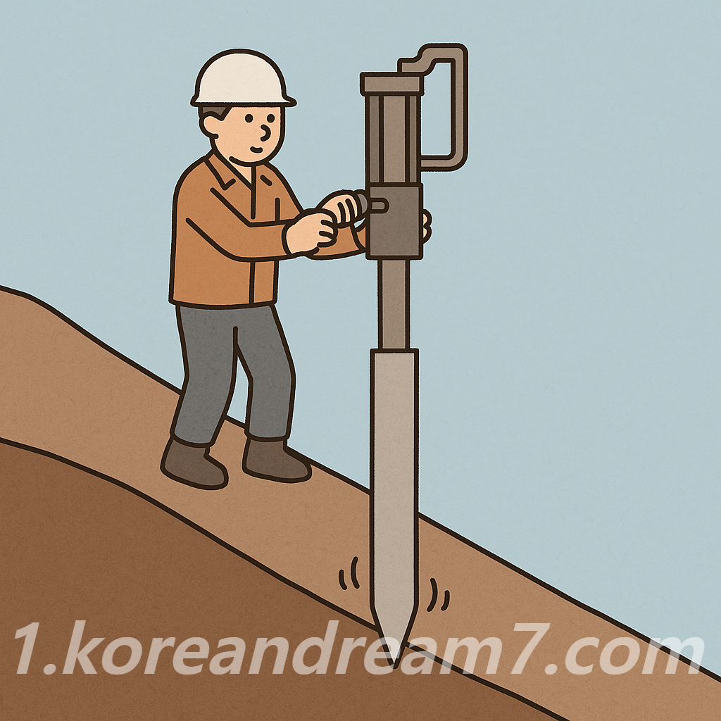 경사지층시 파일시공 방법 및 종류