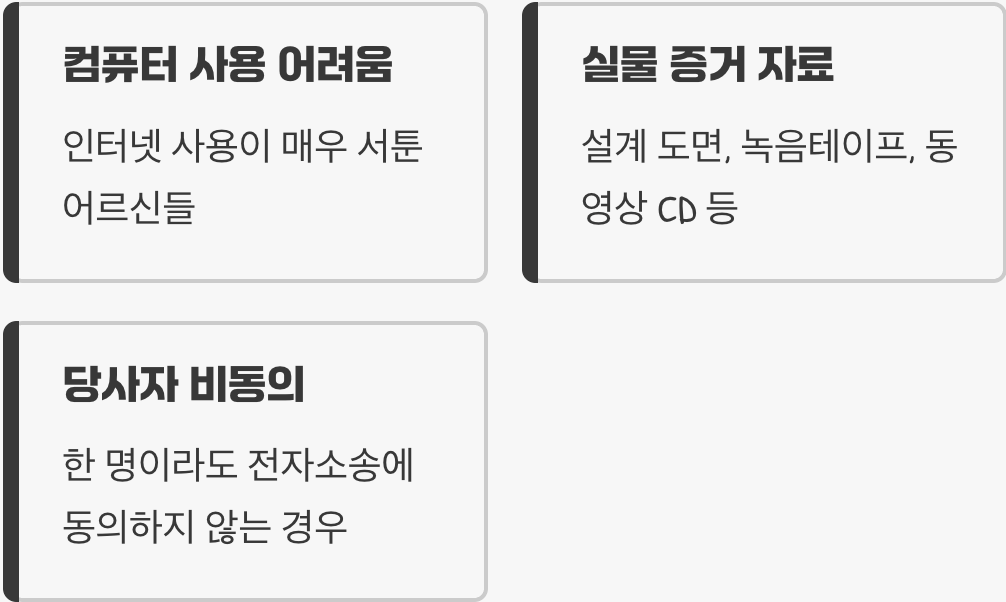 그럼에도 종이소송이 필요할 때