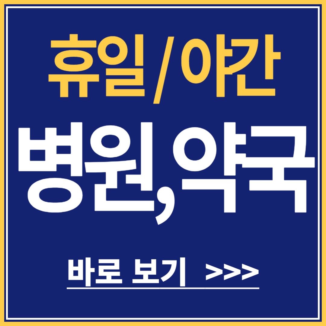 휴일-야간-병원-약국-상비약-구입처-찾아보기