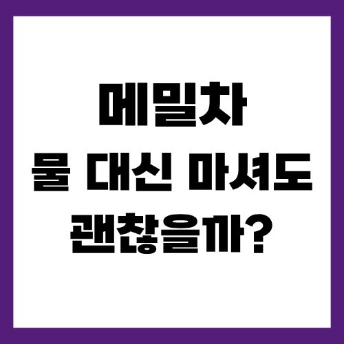 메밀차 물 대신 마셔도 괜찮을까?
