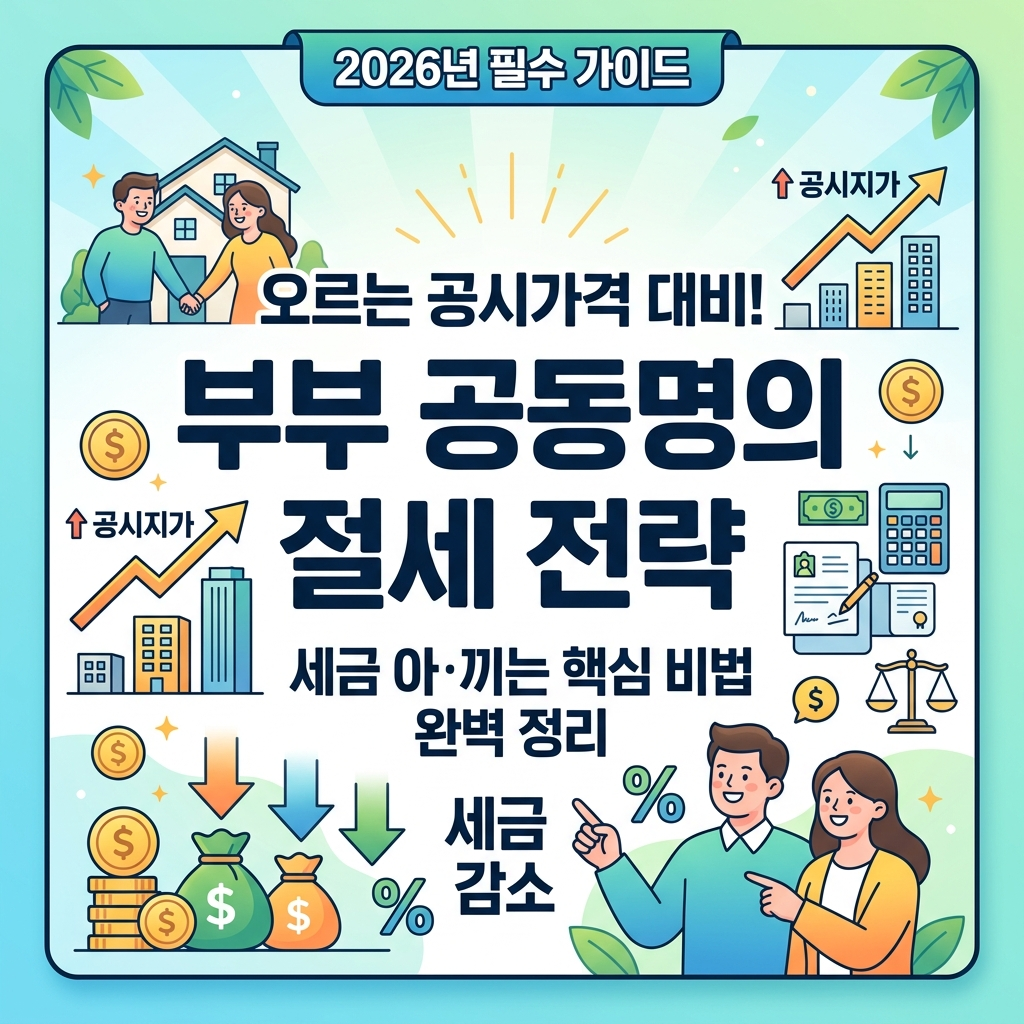 공시가격 상승 절세 방법, 부부 공동명의 효과 2026년 필수 가이드