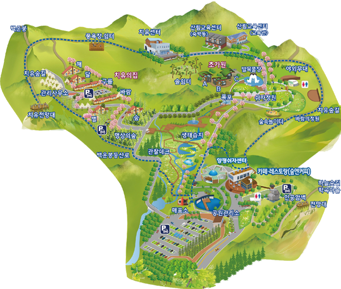 양평 쉬자파크 안내도