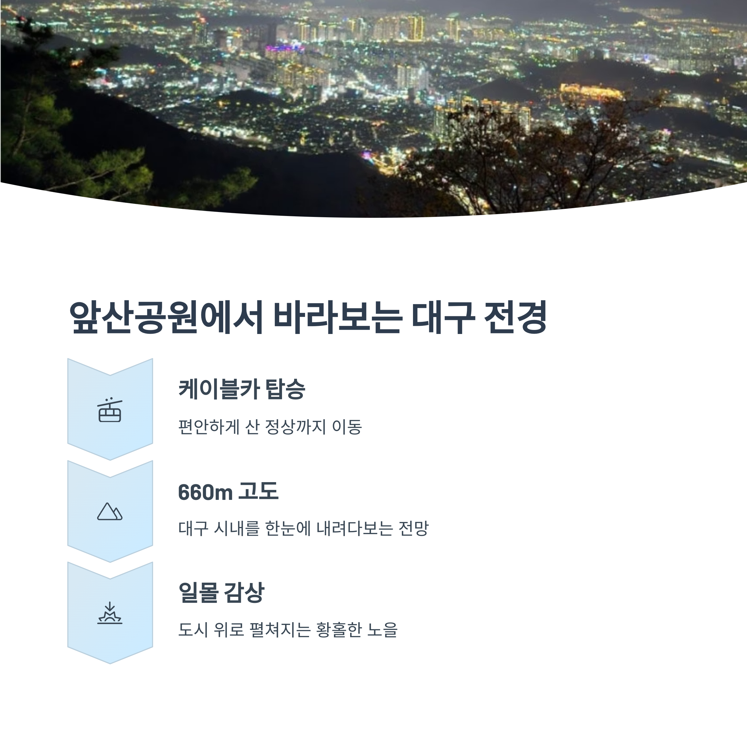 앞산공원에서 바라보는 대구 전경