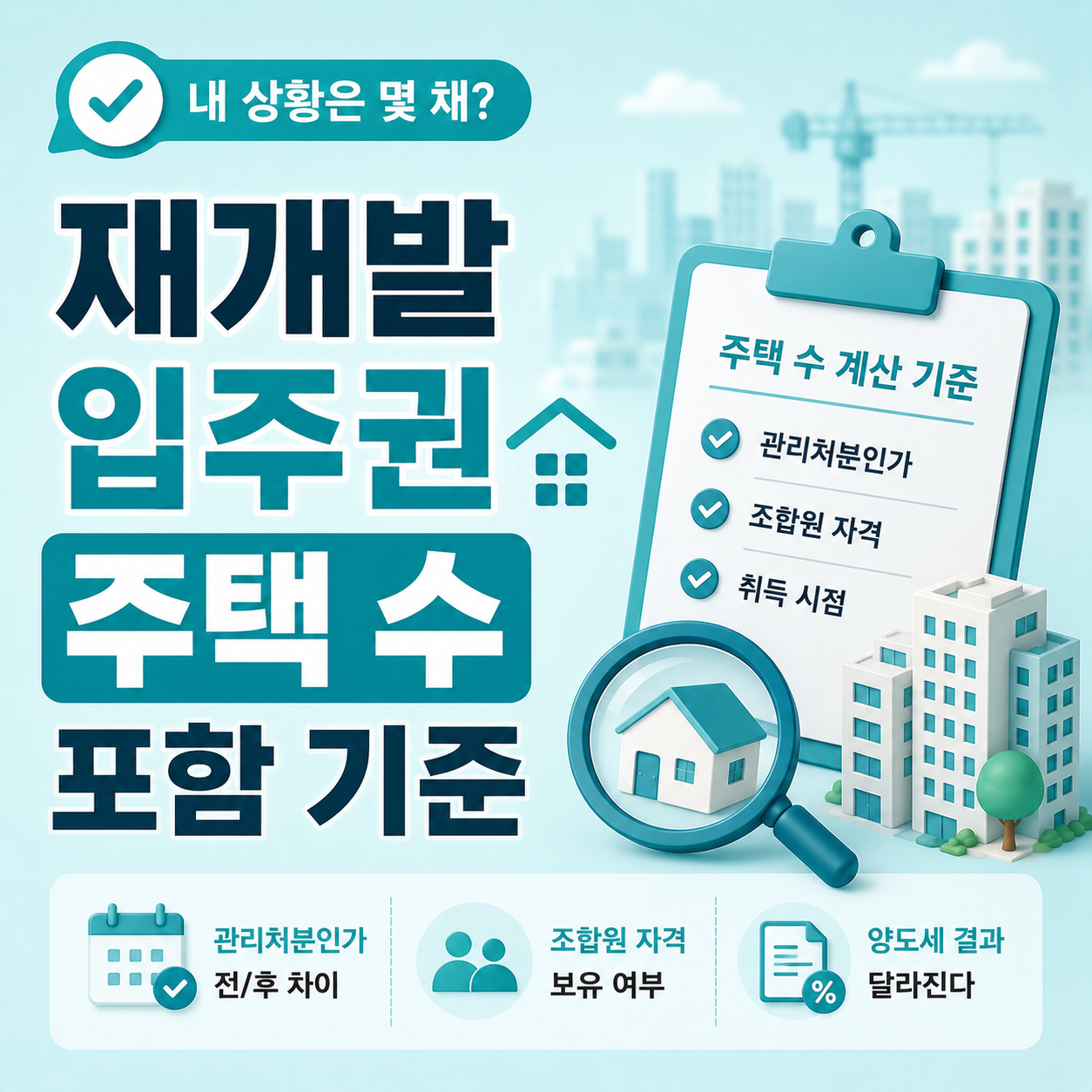 재개발 중 주택 수 계산이 달라지는 경우