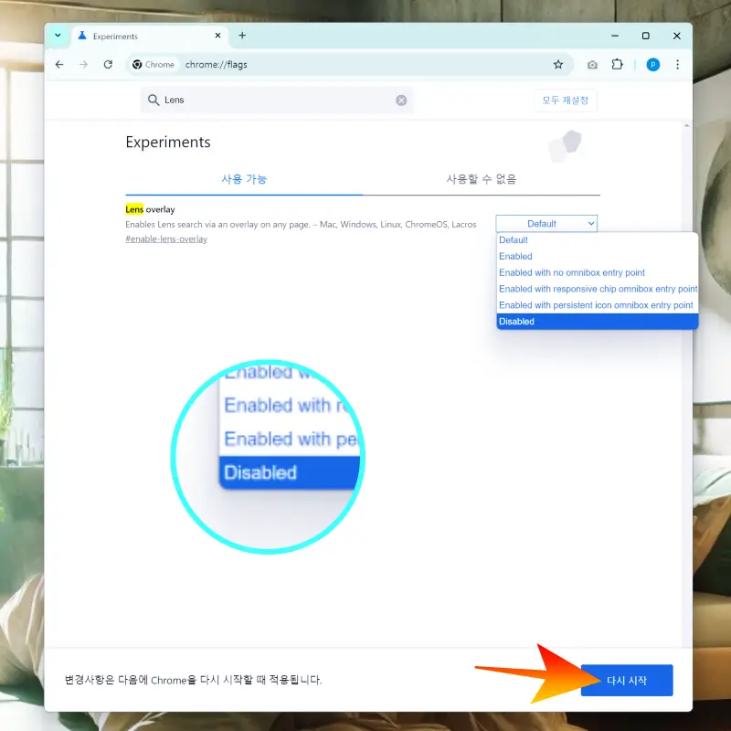Disabled-설정-변경