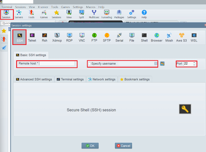 mobaexterm session stopped