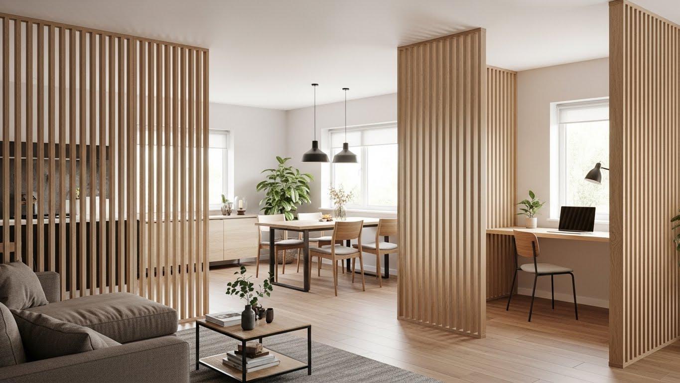 인테리어 원목 파티션