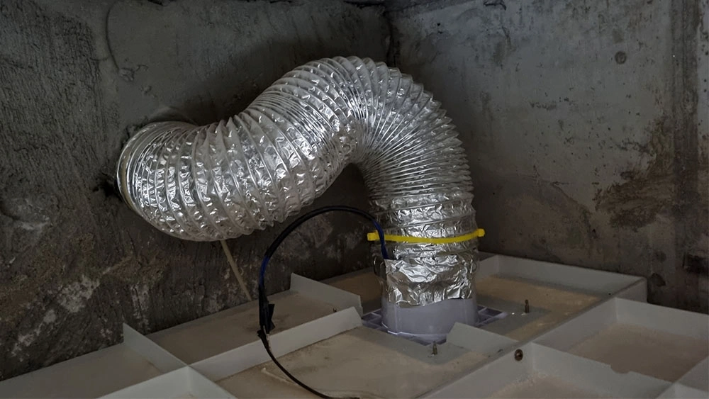 환풍기 배관 모습