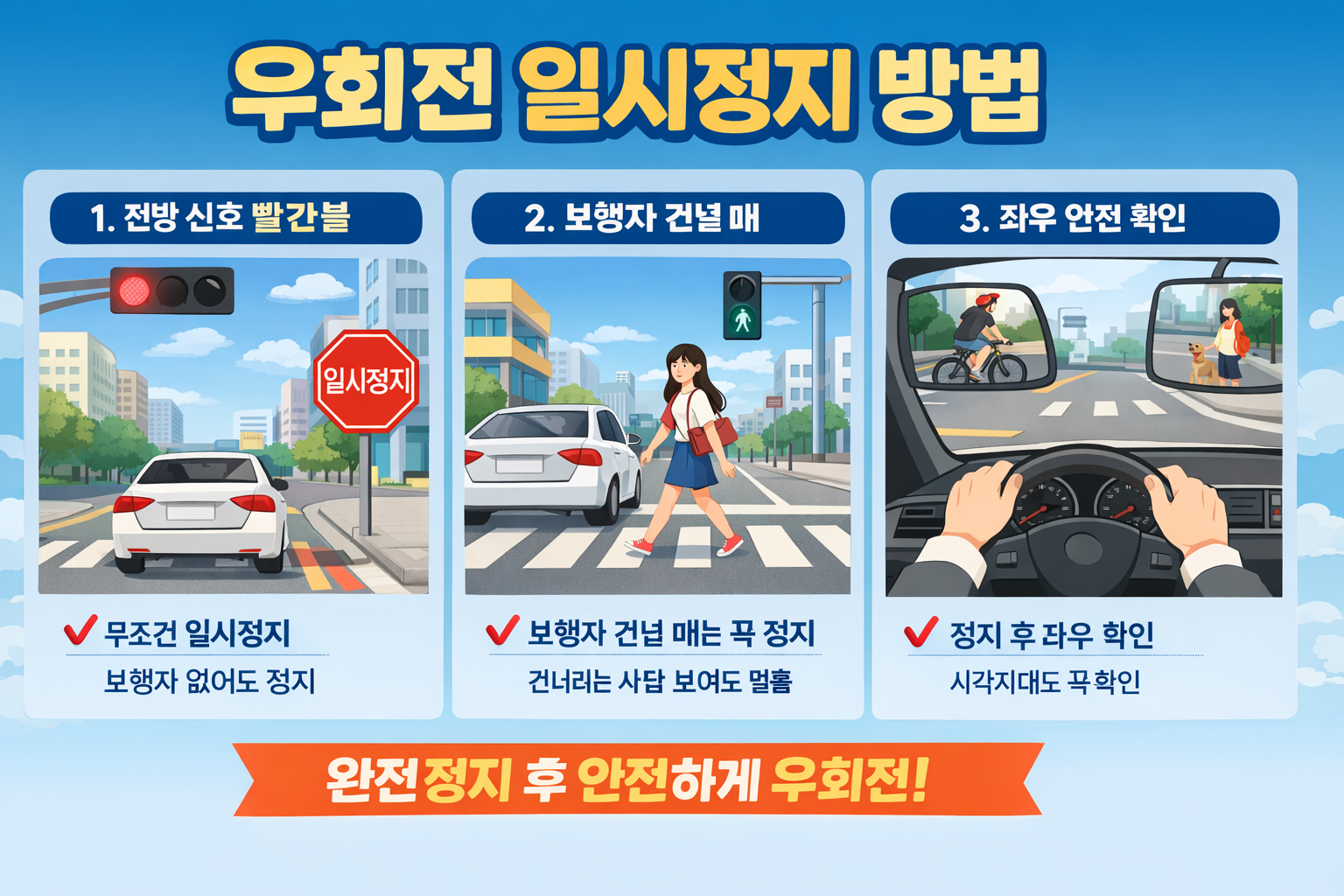 우회전 일시정지 방법