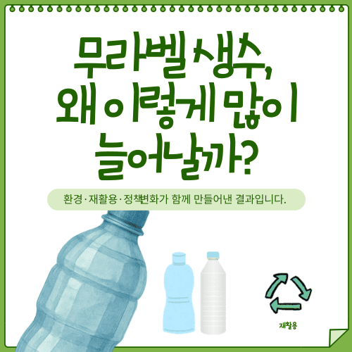 무라벨 생수, 왜 이렇게 많이 늘어날까?