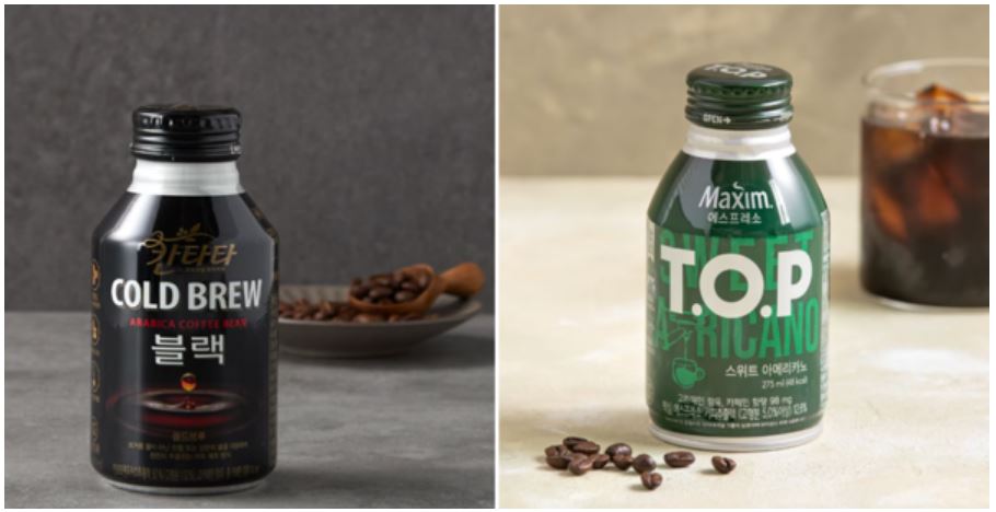 칸타타(좌), 맥심 티오피(우)를 나타내는 이미지