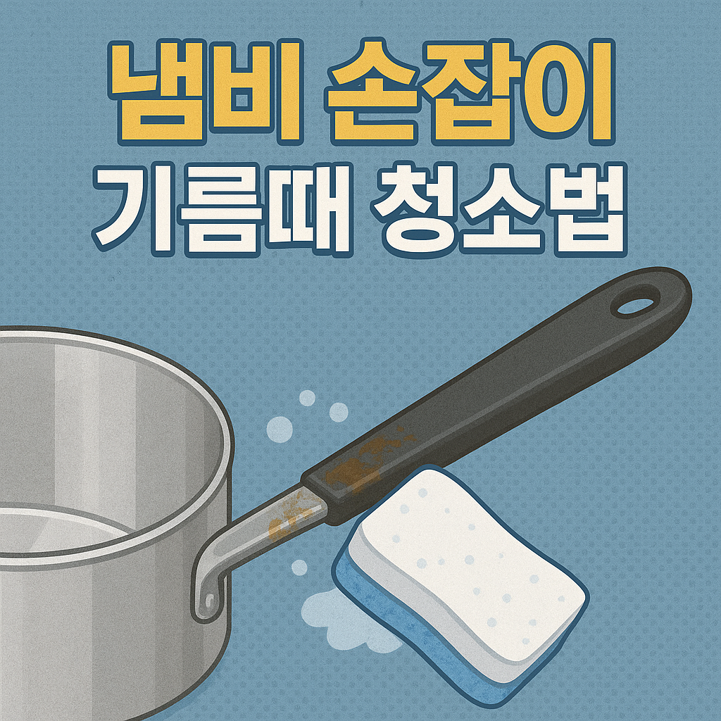 냄비 손잡이 기름때 청소법