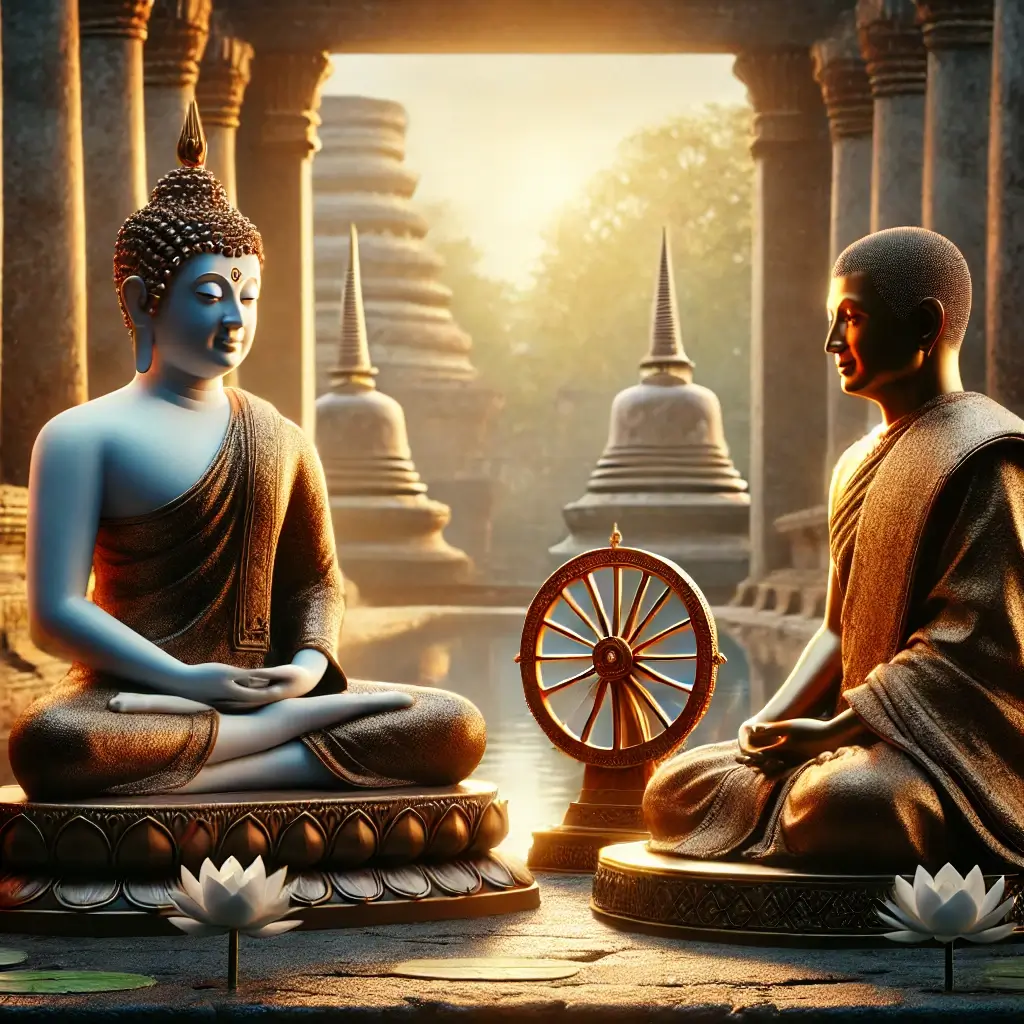 부처님과 전륜성왕의 만남