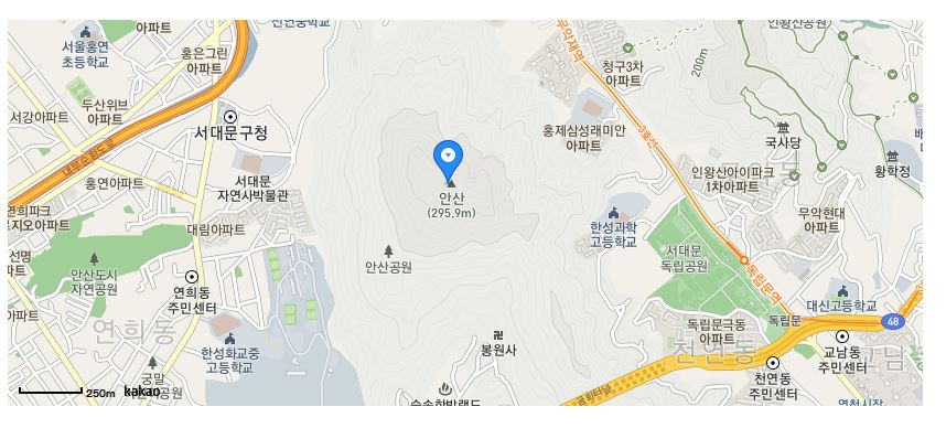 서대문안산지도