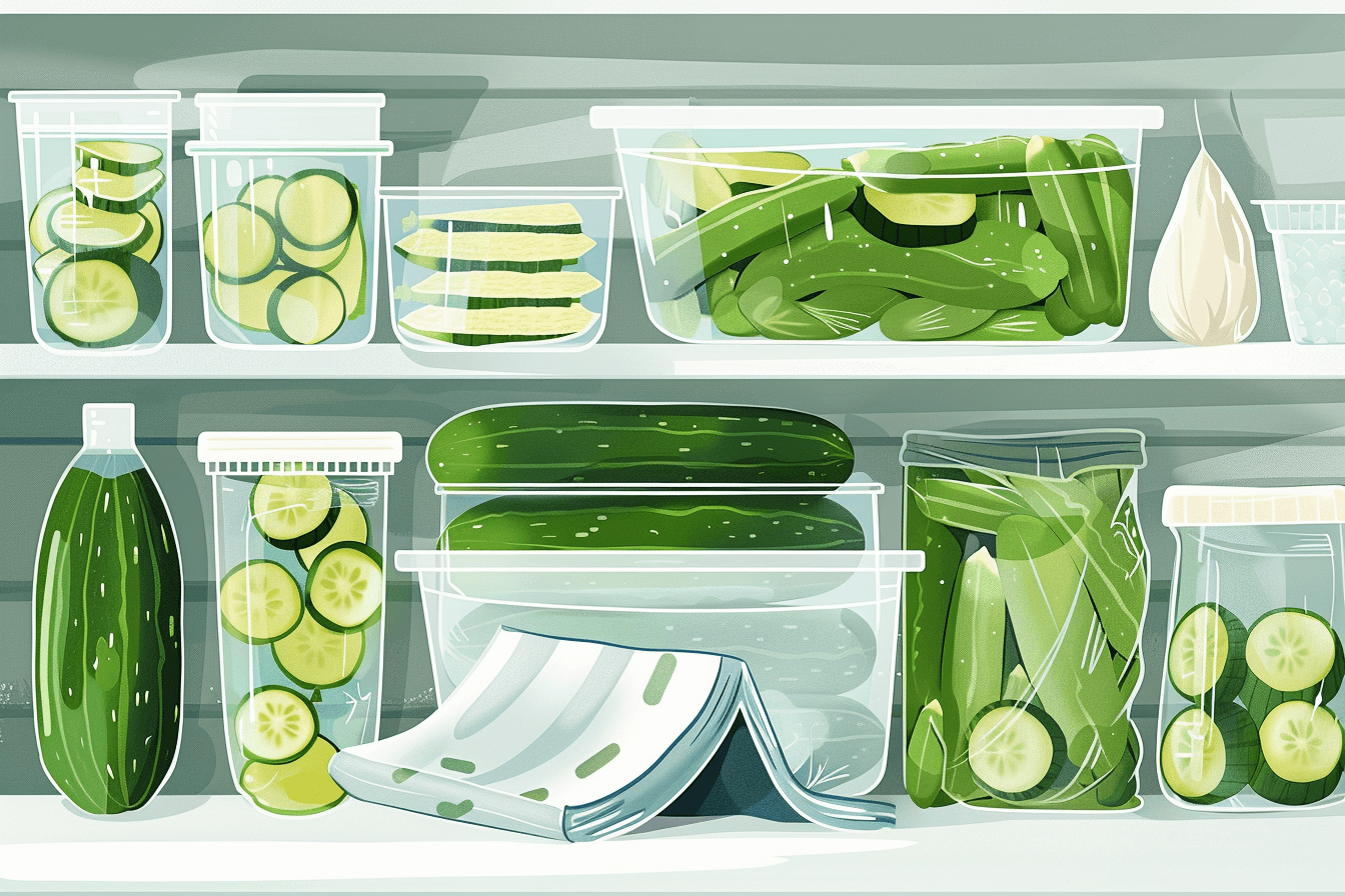 오이와-썰린-오이가-보관-용기들에-담겨-있는-이미지