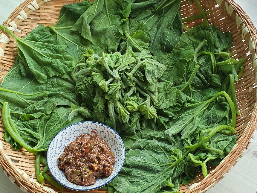호박잎 찌기
