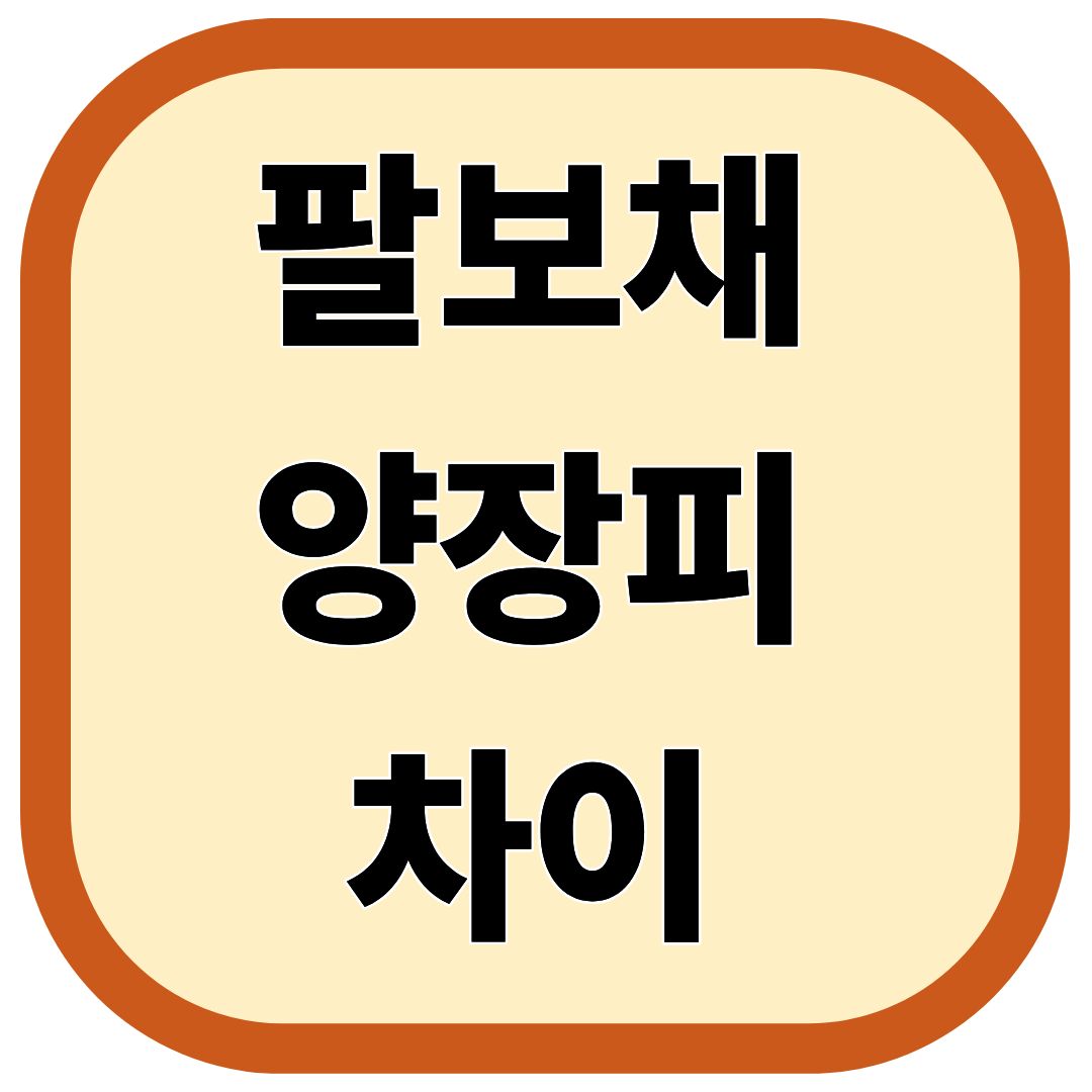팔보채 양장피 차이