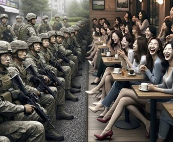 Ai 가-그린-한국-남녀-모습