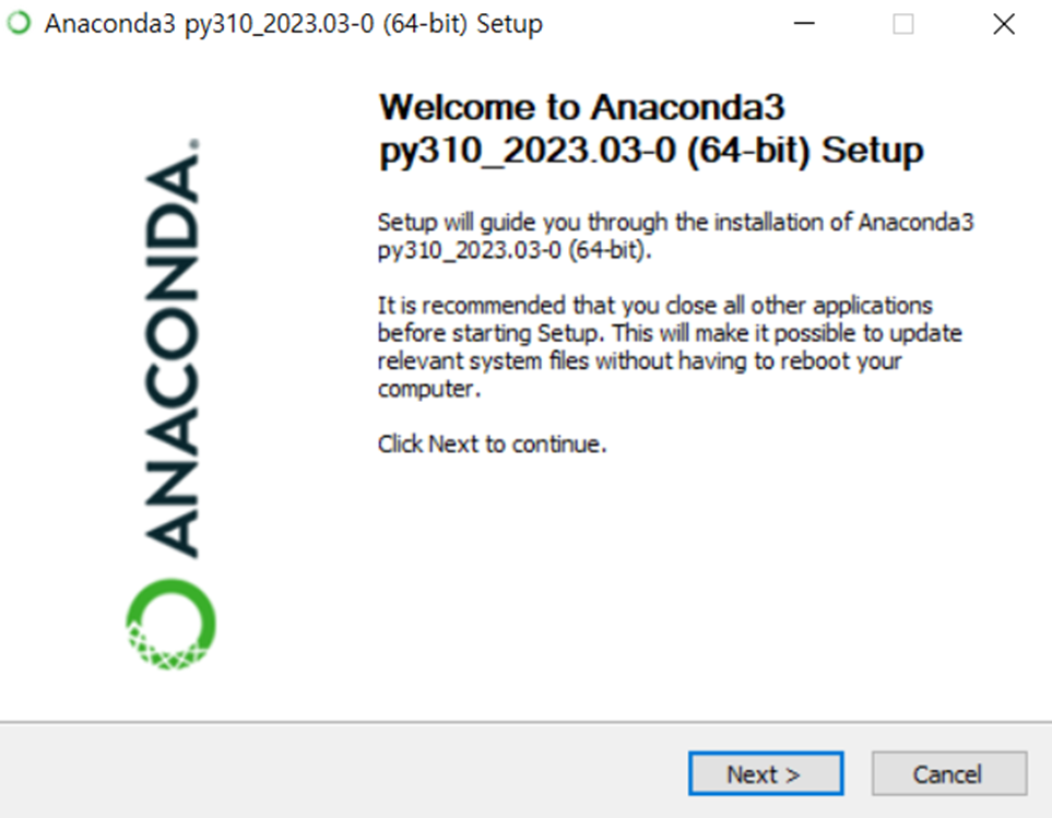 아나콘다 64 bit 설치