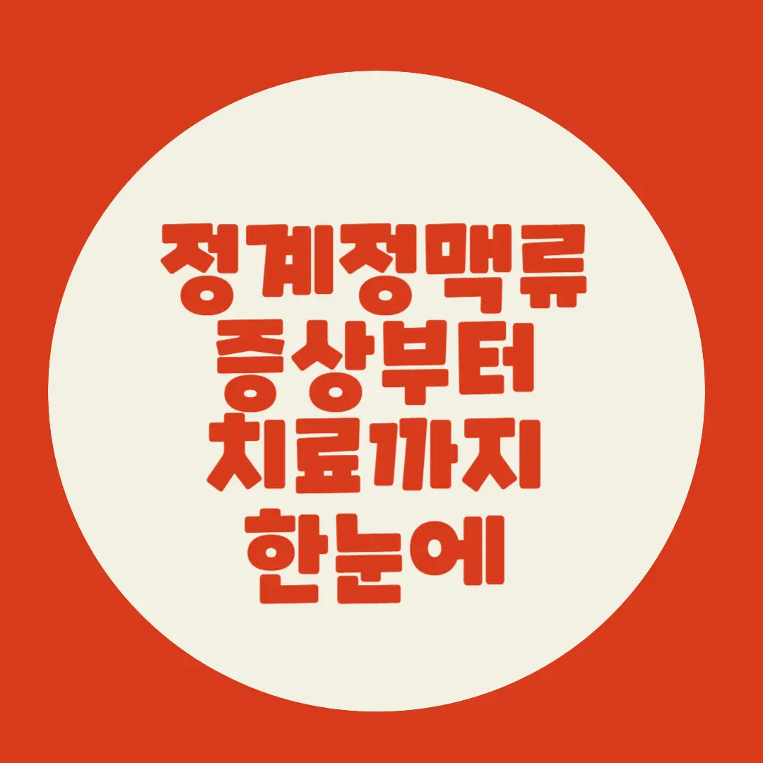 정계정맥류 증상부터 치료까지 한눈에
