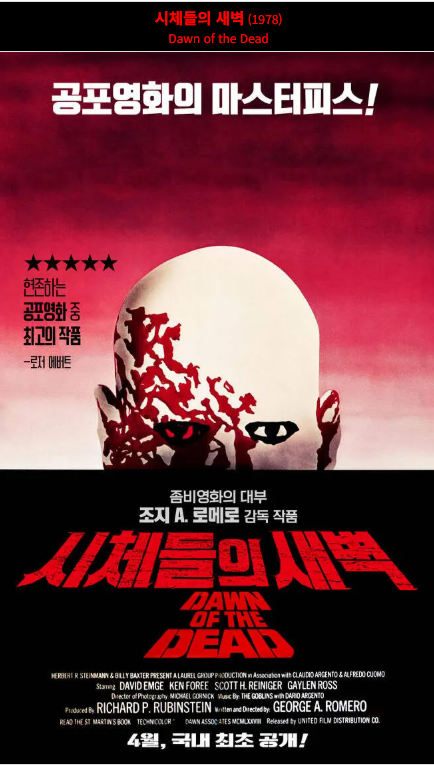 시체들의 새벽 포스터 사진