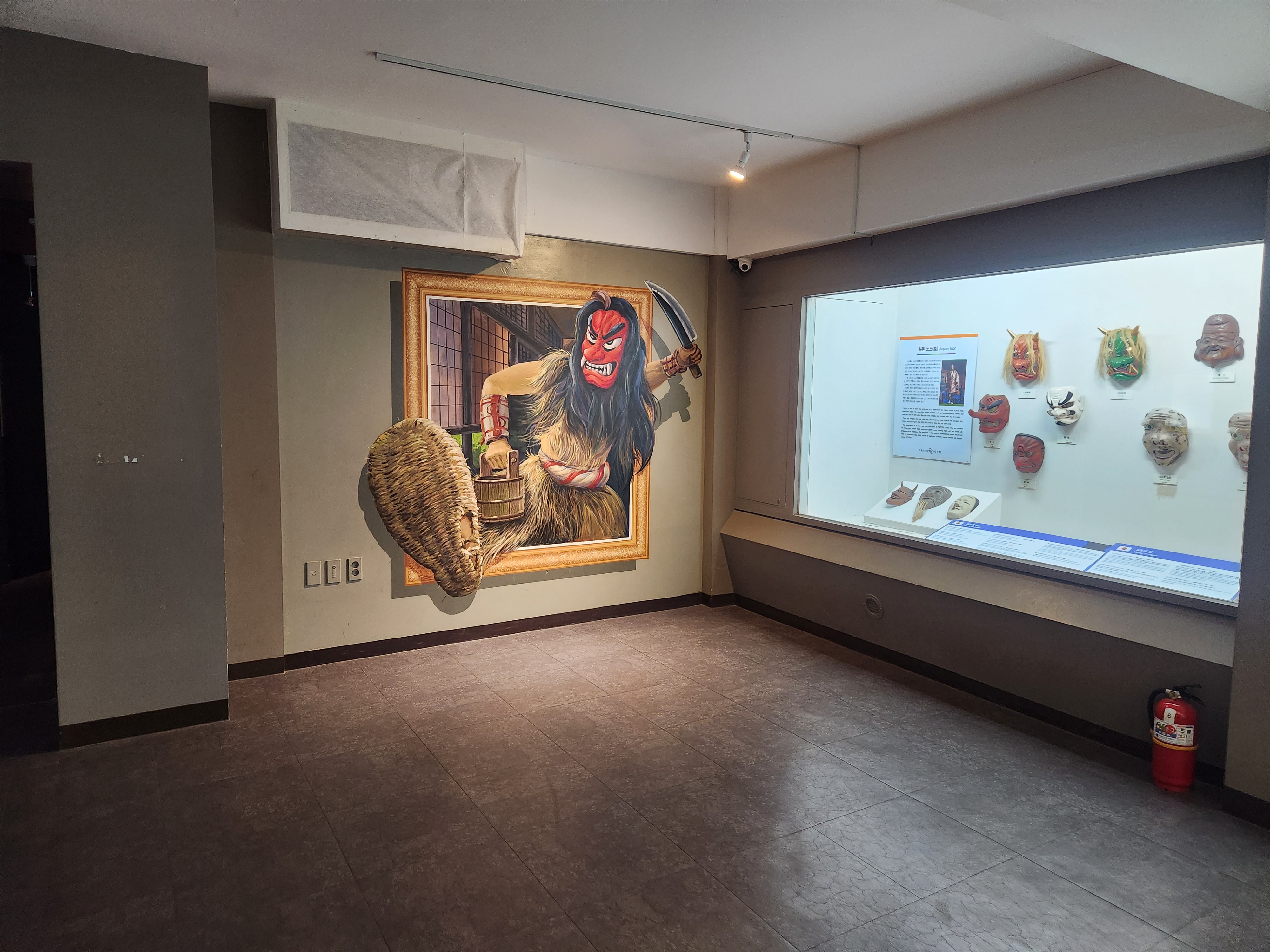 하회세계탈박물관 2층에 있는 트릭아트 전경